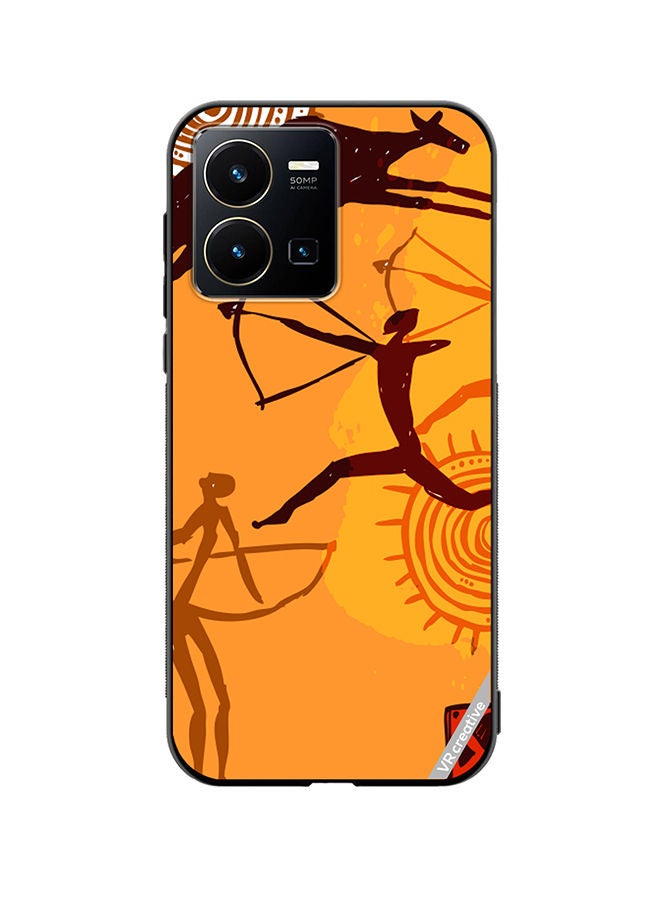Protective Case Cover For Vivo Y35 African Art Design Multicolour