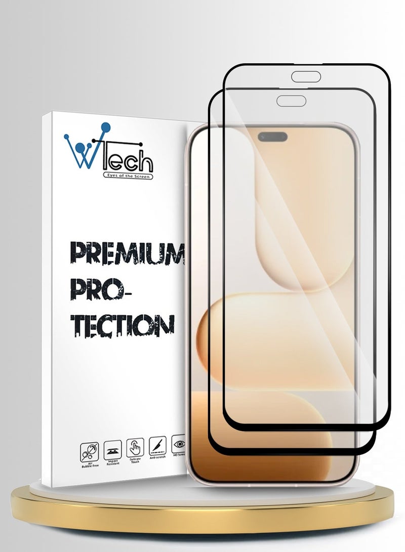 Wtech Honor 600 Lite 5G 2026 Fashion TPU Soft Silicone Sides Texture Case Cover - Black & [2 PACK] Honor 600 Lite 5G 2026 Premium E2E Series Full Glue Full Cover Tempered Glass Screen Protector (MSGECN) - Clear/Black Bundle - Image 3