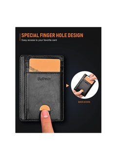 Buffway Buffway Slim Minimalist Front Pocket RFID Blocking  - Image 3
