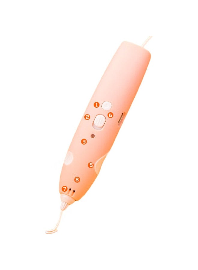 Deli 3D Printing Pen, Wireless Low-Temperature Drawing Pen, Educational Toy, Doodle Pen, Diy Craft Kit, Graduation, Children'S Day, Birthday Gift For Girls (With 5 Colors Of Consumables), Pink - Image 2