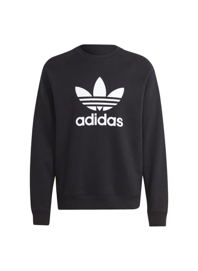 Adidas TREFOIL CREW Black Originals Men SWEATSHIRTS - Image 1