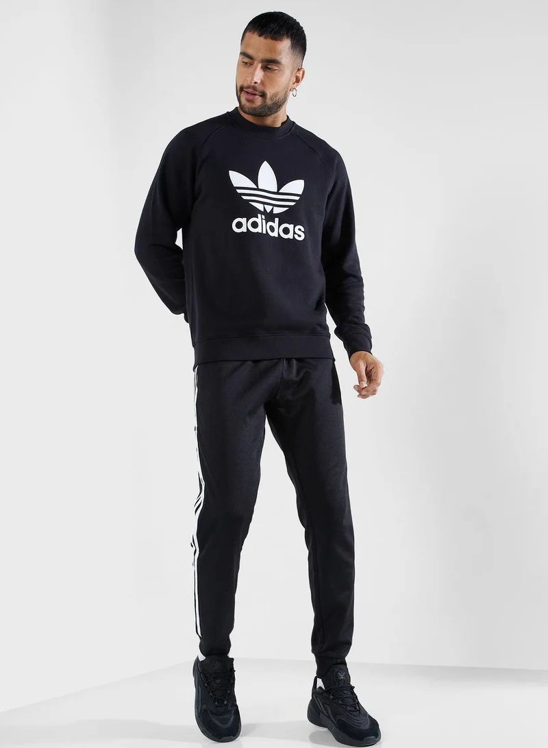 adidas سويت شيرت تريفويل أسود للرجال من أوريجينالز