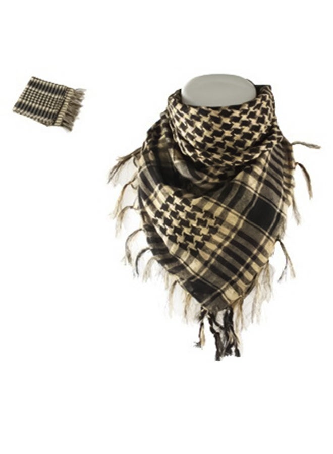 Occuwzz Polyester scarf windproof and sandproof soft and fashionable plaid square scarf outdoor camping headscarf suitable for men and women for hiking and backpacking - Image 1