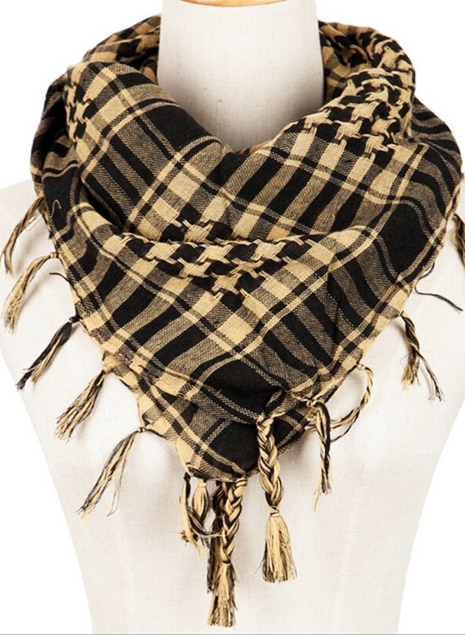 Occuwzz Polyester scarf windproof and sandproof soft and fashionable plaid square scarf outdoor camping headscarf suitable for men and women for hiking and backpacking - Image 4