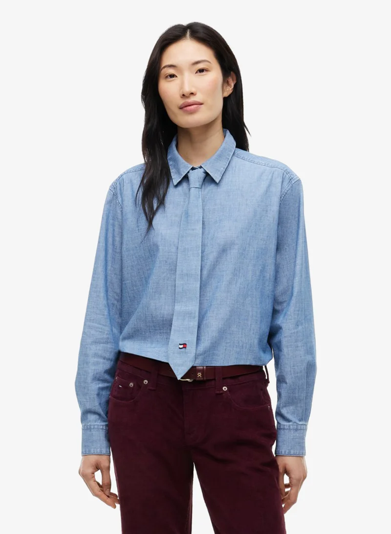 تومي جينز Chambray Tie Shirt
