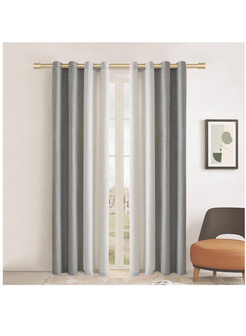 JOGAMS Curtain Rod Extendable Spring Tension Shower Pole Wardrobe Hanger Rod for Bathroom Living Room Office  - Image 3