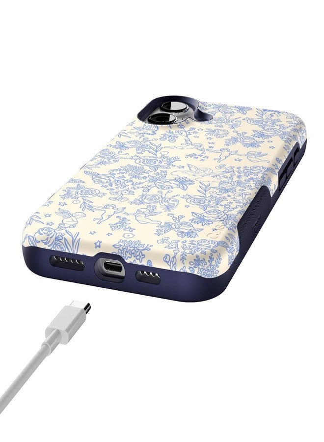 Casely جراب Casely لهاتف iPhone 16 Plus بلون زهرة البروينكل | قماش كيوبيد، متوافق مع MagSafe، تصميم جريء واقٍ - Image 5