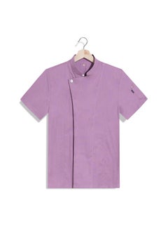 NIBEMINENT High-End Solid Color Chef Overalls Short Sleeve Summer High-End Hotel Restaurant Dining Kitchen Western Restaurant Work Clothes  - Image 1