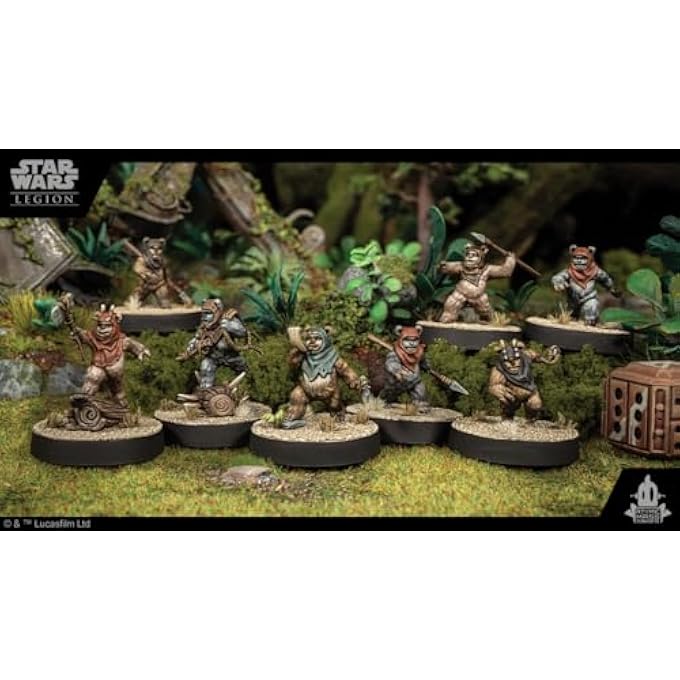 Asmodee Star Wars Legion  Mercenary  Ewok Warriors - Image 3