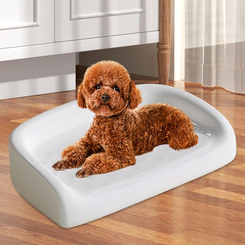 Dog Bed for Medium Size Dogs Portable Reliability Stable Spacious Durability Wear Resistant Dog Nest Pet Bed, White - Image 2