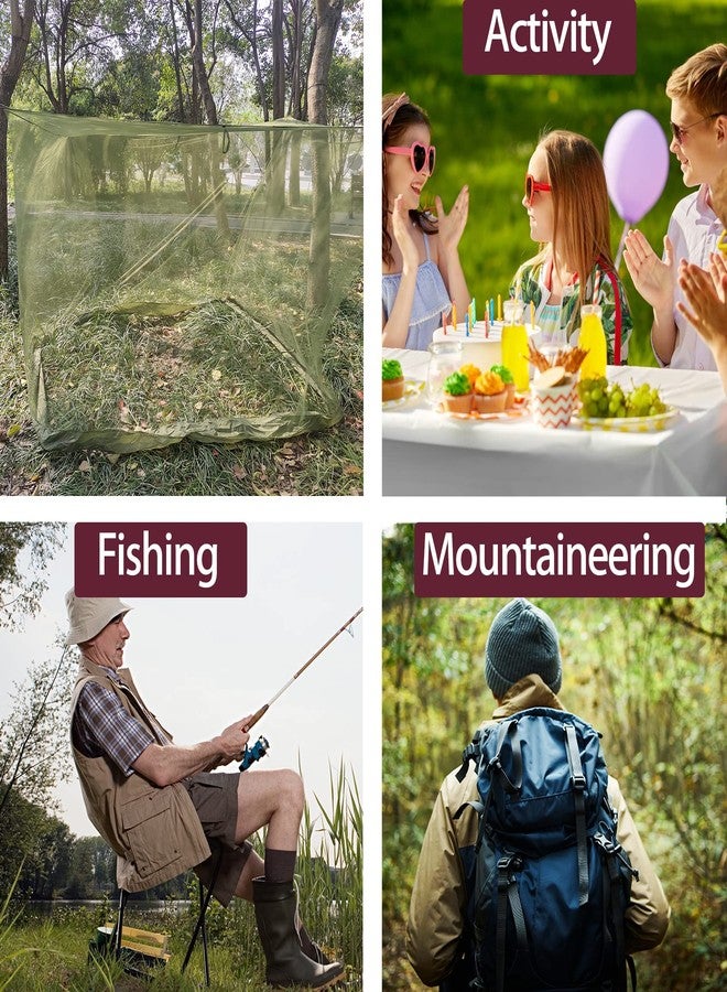 Aventik EDSRDLUZ 400 Fine Meshes Premium Rectangular Camping Mosquito Net, Easy to Carry&Easy Installation Four Corners Six Suspension Points, for Double Bed, Cribs, Hammocks or Camping Use (Double) - Image 4