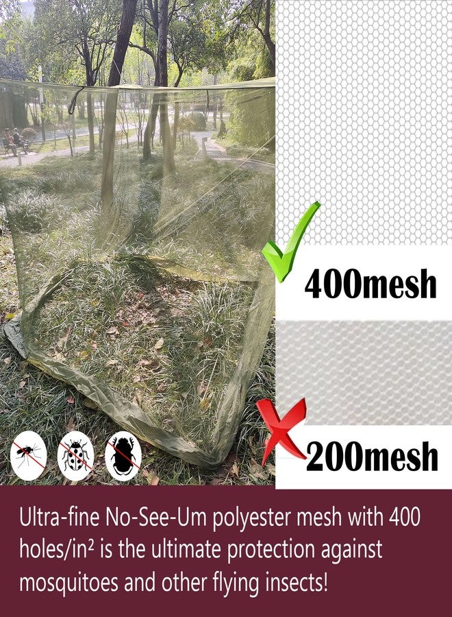 Aventik EDSRDLUZ 400 Fine Meshes Premium Rectangular Camping Mosquito Net, Easy to Carry&Easy Installation Four Corners Six Suspension Points, for Double Bed, Cribs, Hammocks or Camping Use (Double) - Image 2