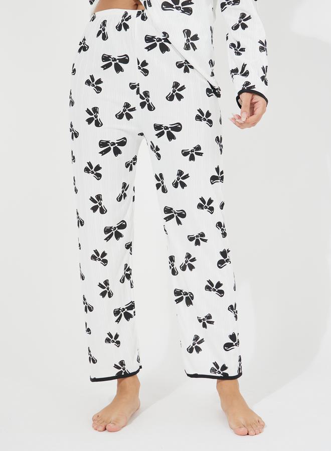 تايك تو طقم من بنطال بيجاما وبلوزة باكمام طويلة - Image 5