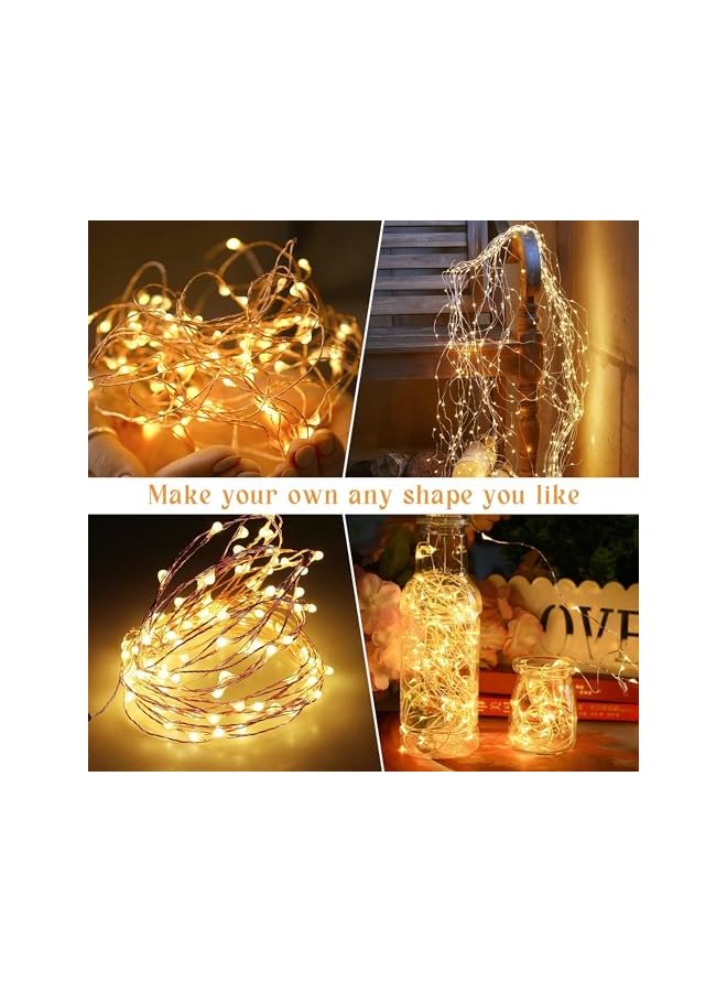 The Bros Solar String Lights for Outdoor, 12M 100 LED Solar Christmas String Lights Outdoor Waterproof, Solar Tree Lights with 8 Lighting Modes for Party Garden Patio Christmas Decor (Warm White)  - Image 4