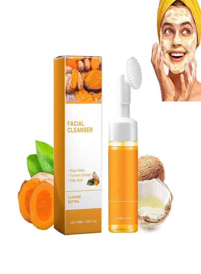 IYUWE Turmeric Face Wash,Turmeric Facial Cleanser,Turmeric Foaming Cleanser,Deep cleansing of facial skin,Suitable for All Skin - Image 1