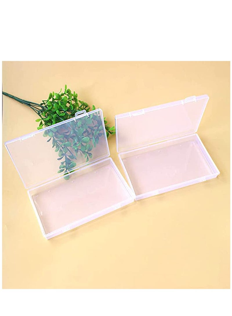 KASTWAVE 4 Pcs Photo Storage Bo Clear Plastic Jewelry Box Organizer Photo And Craft Case  - Image 3