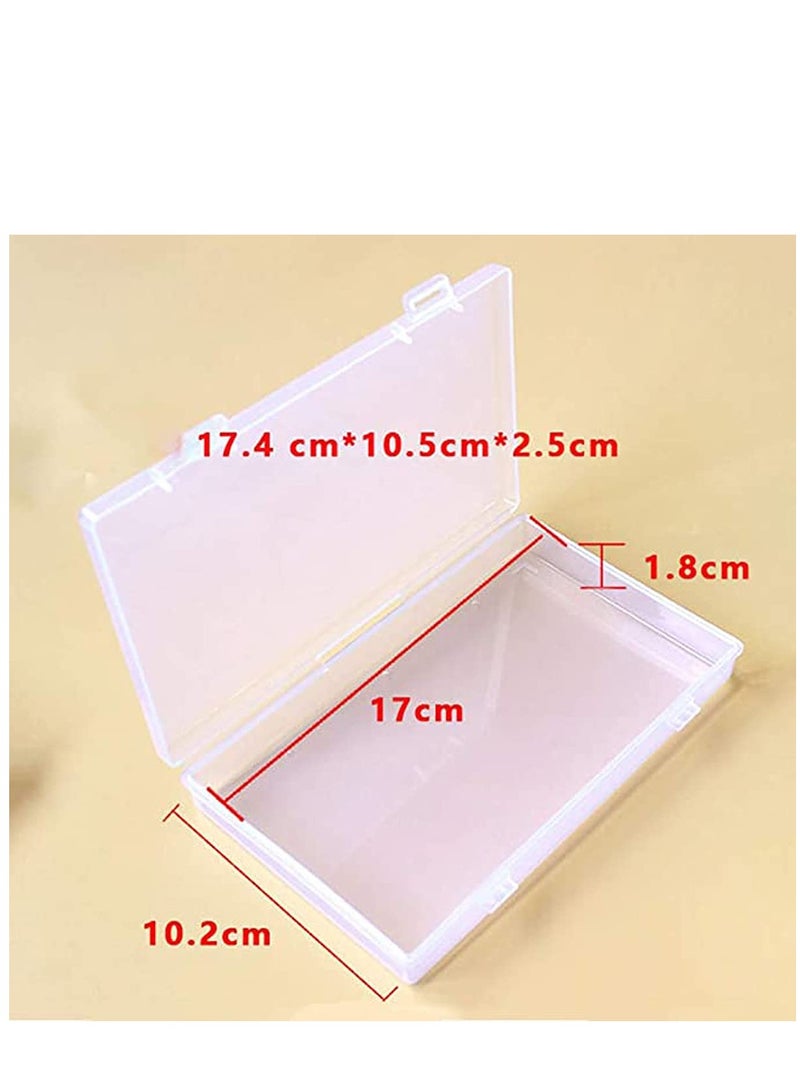 KASTWAVE 4 Pcs Photo Storage Bo Clear Plastic Jewelry Box Organizer Photo And Craft Case  - Image 4