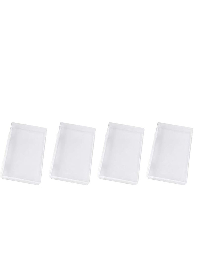 KASTWAVE 4 Pcs Photo Storage Bo Clear Plastic Jewelry Box Organizer Photo And Craft Case  - Image 1