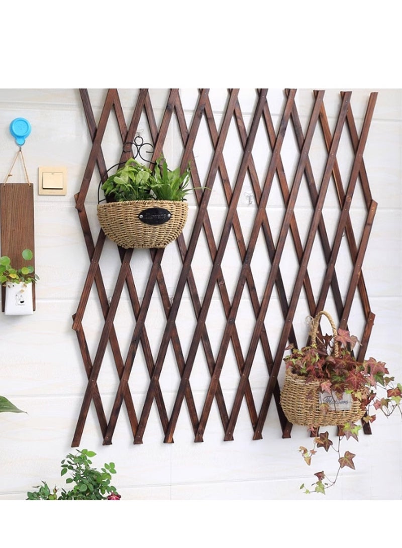 Expandable Wooden Trellis Fence – Decorative Plant Climbing Frame for Garden, Courtyard & Wall Décor | Rustic Solid Wood, Foldable & Adjustable Design for Home & Holiday Use - Image 1