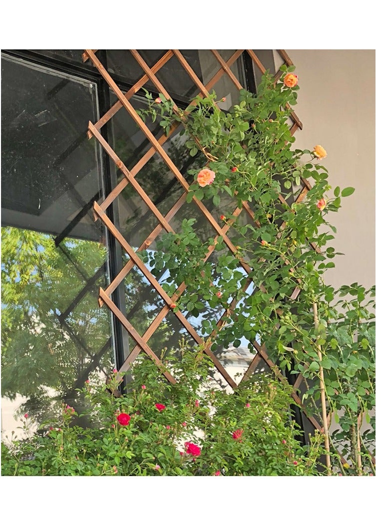 Expandable Wooden Trellis Fence – Decorative Plant Climbing Frame for Garden, Courtyard & Wall Décor | Rustic Solid Wood, Foldable & Adjustable Design for Home & Holiday Use - Image 4