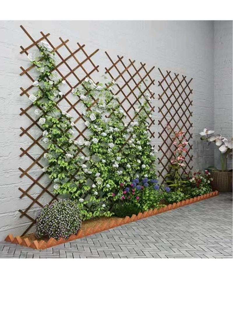 Expandable Wooden Trellis Fence – Decorative Plant Climbing Frame for Garden, Courtyard & Wall Décor | Rustic Solid Wood, Foldable & Adjustable Design for Home & Holiday Use - Image 5