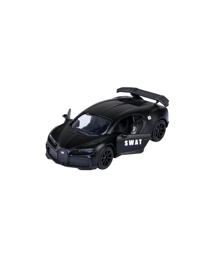 Majorette SWAT 5 Diecast Giftpack, 5 Metal Toy Vehicles with SWAT Styling, Diecast Cars and Helicopter, Freewheel, Suspension and Opening Parts, Collector Set for Kids Ages 3+ - Image 4