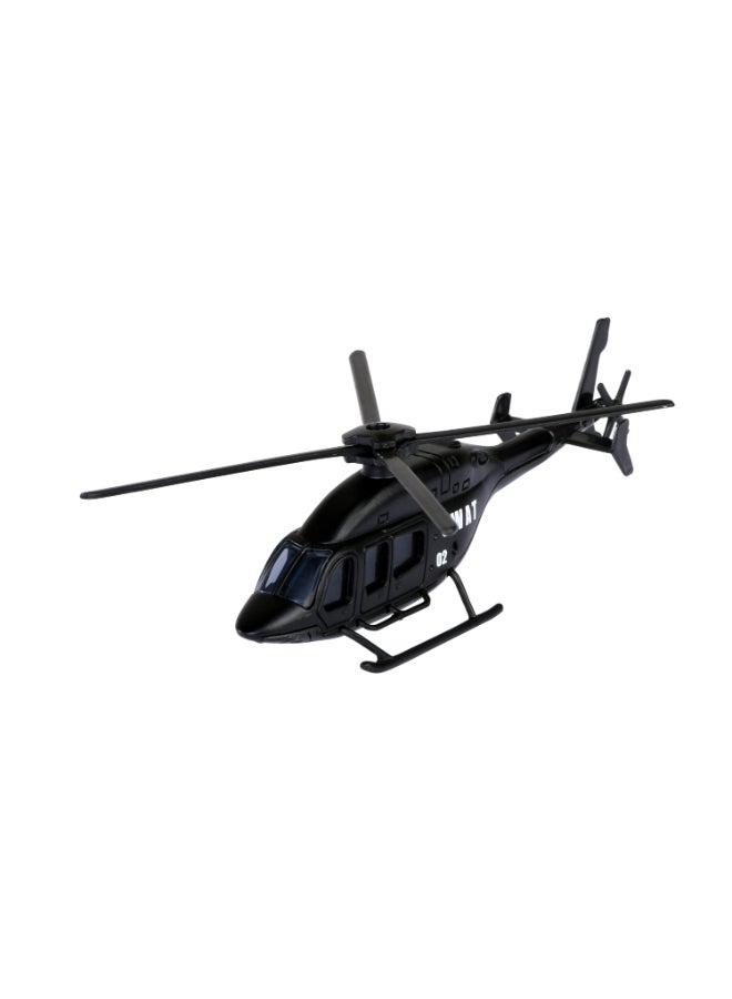 Majorette SWAT 5 Diecast Giftpack, 5 Metal Toy Vehicles with SWAT Styling, Diecast Cars and Helicopter, Freewheel, Suspension and Opening Parts, Collector Set for Kids Ages 3+ - Image 5