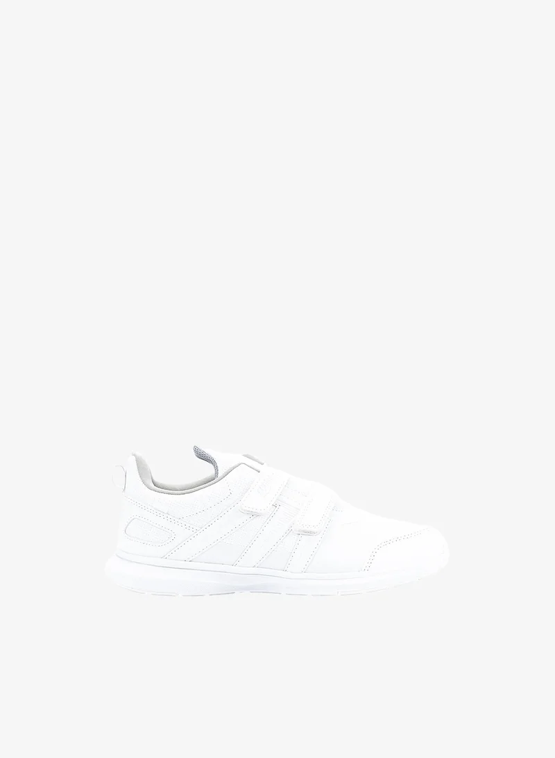 Bata Solid Sneakers with Hook and Loop Closure - Junior