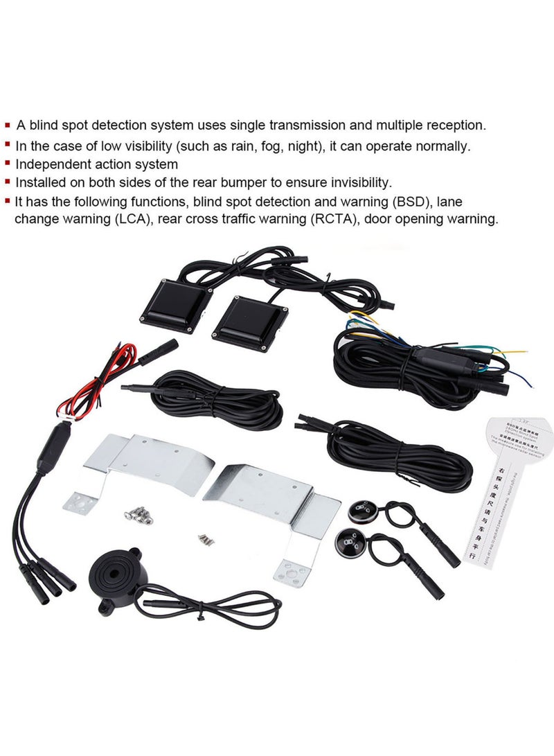 12V Universal Blind Spot Detection Monitoring System Kit BSD Sensor - Image 5