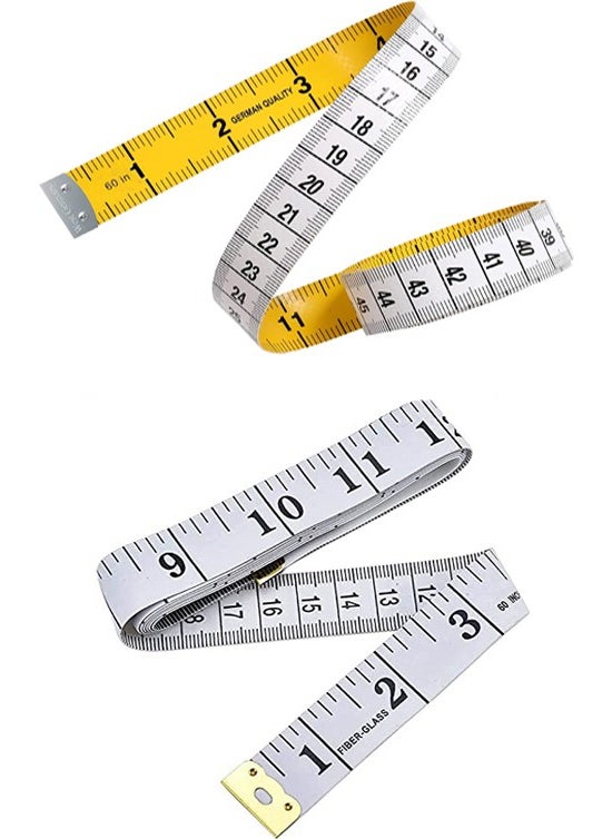 Hodbehod 2 Pieces Yellow and White Color Tape Measure 1.50 Meters  - Image 2