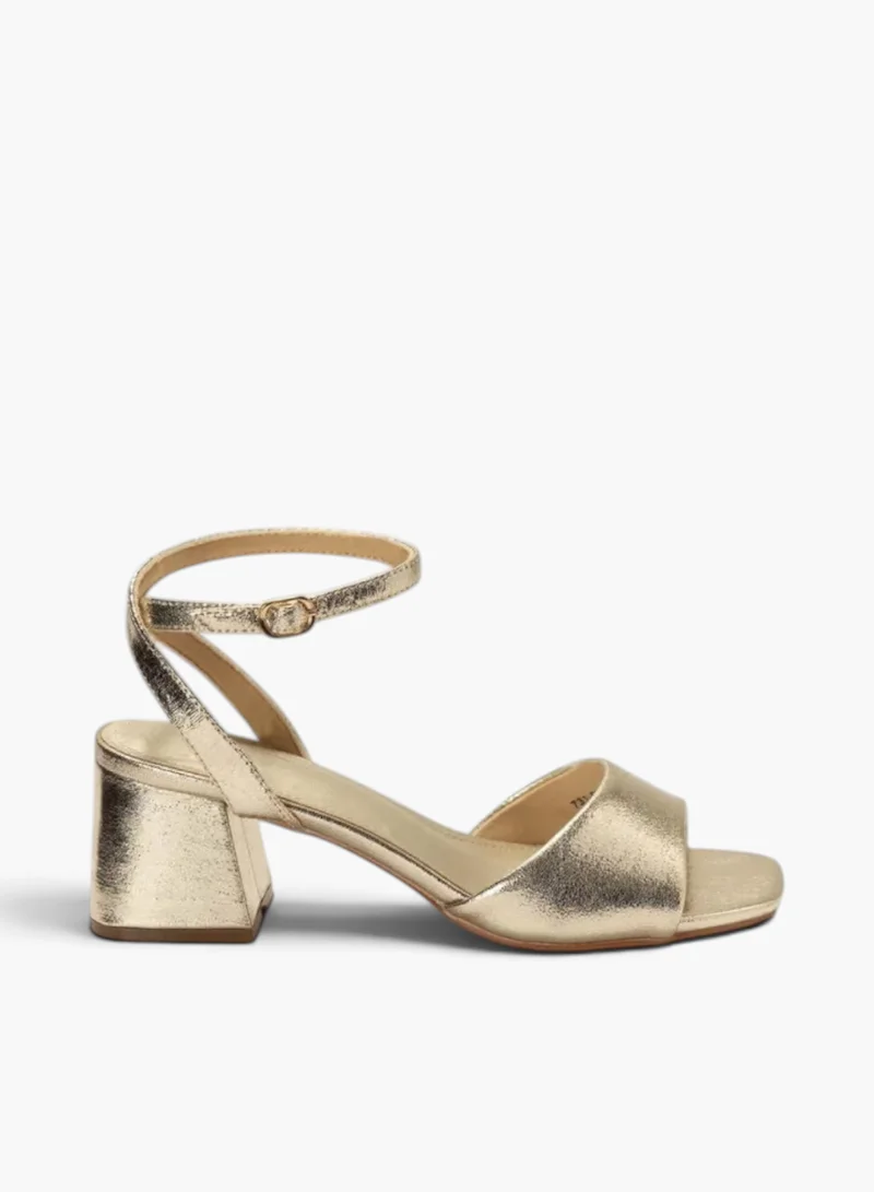 Bata Mid Heel Ankle Strap Sandals