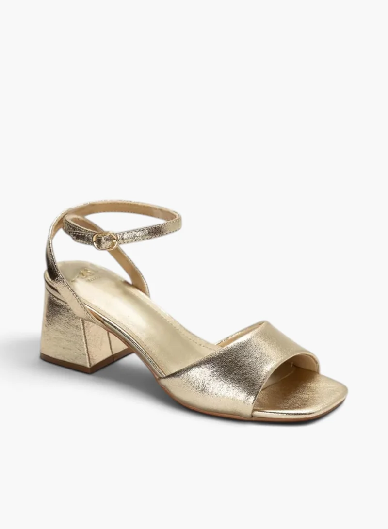 Bata Mid Heel Ankle Strap Sandals