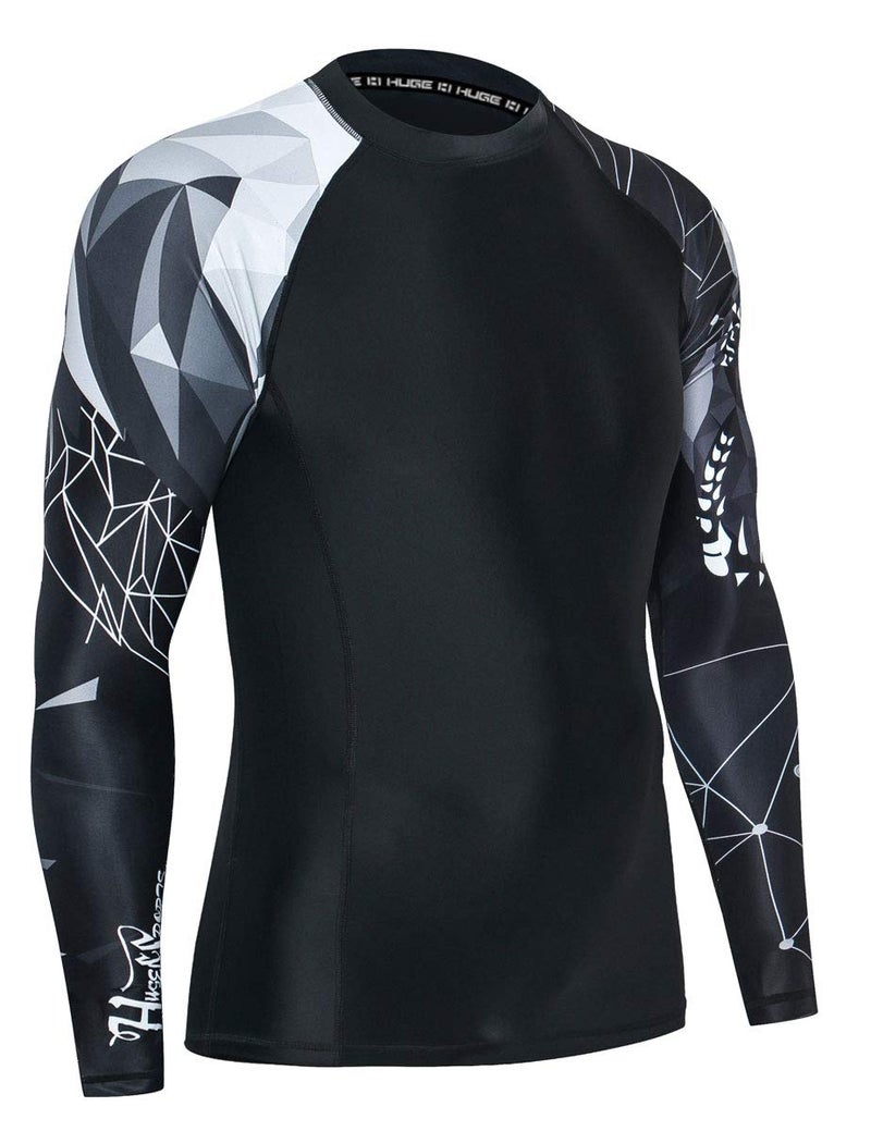 HUGE SPORTS HUGE SPORTS Wildling Series UV Protection Quick Dry Compression Rash Guard (Shark,M) - Image 2