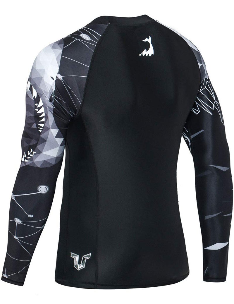 HUGE SPORTS HUGE SPORTS Wildling Series UV Protection Quick Dry Compression Rash Guard (Shark,M) - Image 3
