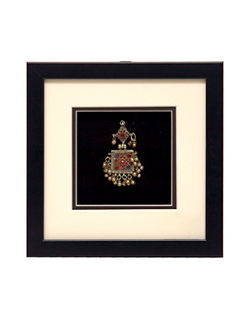 Antique Museum ARABIC TRADITIONAL EARRING WITH FRAME 8X8INCHES -FRM596 