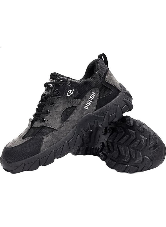 Dinggu Men'S Steel Toe High-Top Safety Shoes With Anti-Smashing And Anti-Stab Design For All Seasons, Warm Lining, Model 1279Hui41 - Image 1