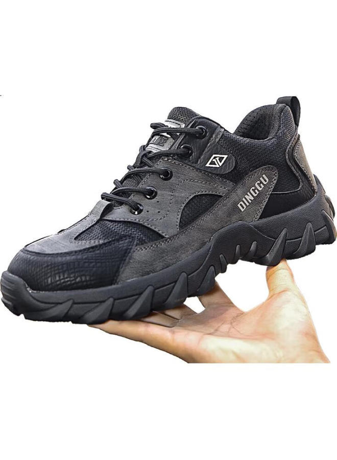 Dinggu Men'S Steel Toe High-Top Safety Shoes With Anti-Smashing And Anti-Stab Design For All Seasons, Warm Lining, Model 1279Hui41 - Image 2