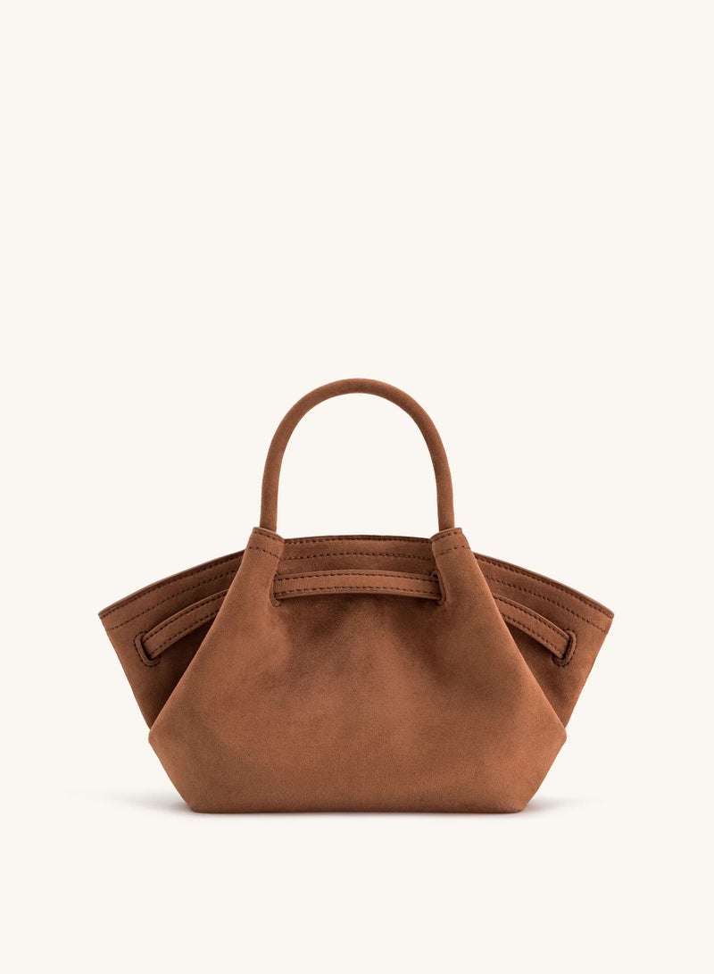 جي دبليو بي حقيبة هانا ميني من جلد الغزال الصناعي - بنية - Image 4