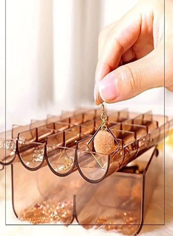 Aldea 2 Layer Acrylic Jewelry Storage Box Grid Box Organizer for Jewelry Hair Pins Rings Earrings Necklace Bracelet Medicines Pill Craft Material Hardware Sections Box (Transparent) - Image 2