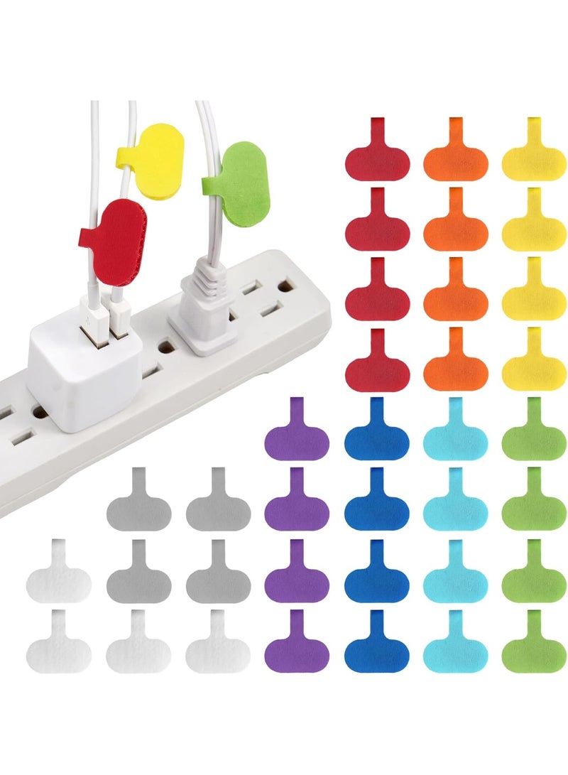Wrap-It Storage - Cable Labels - Oval, Multi-Color (36 Pack) - Write-On Wire Tags for Cord Identification with Power Strips Behind Desks and TVs - Image 2