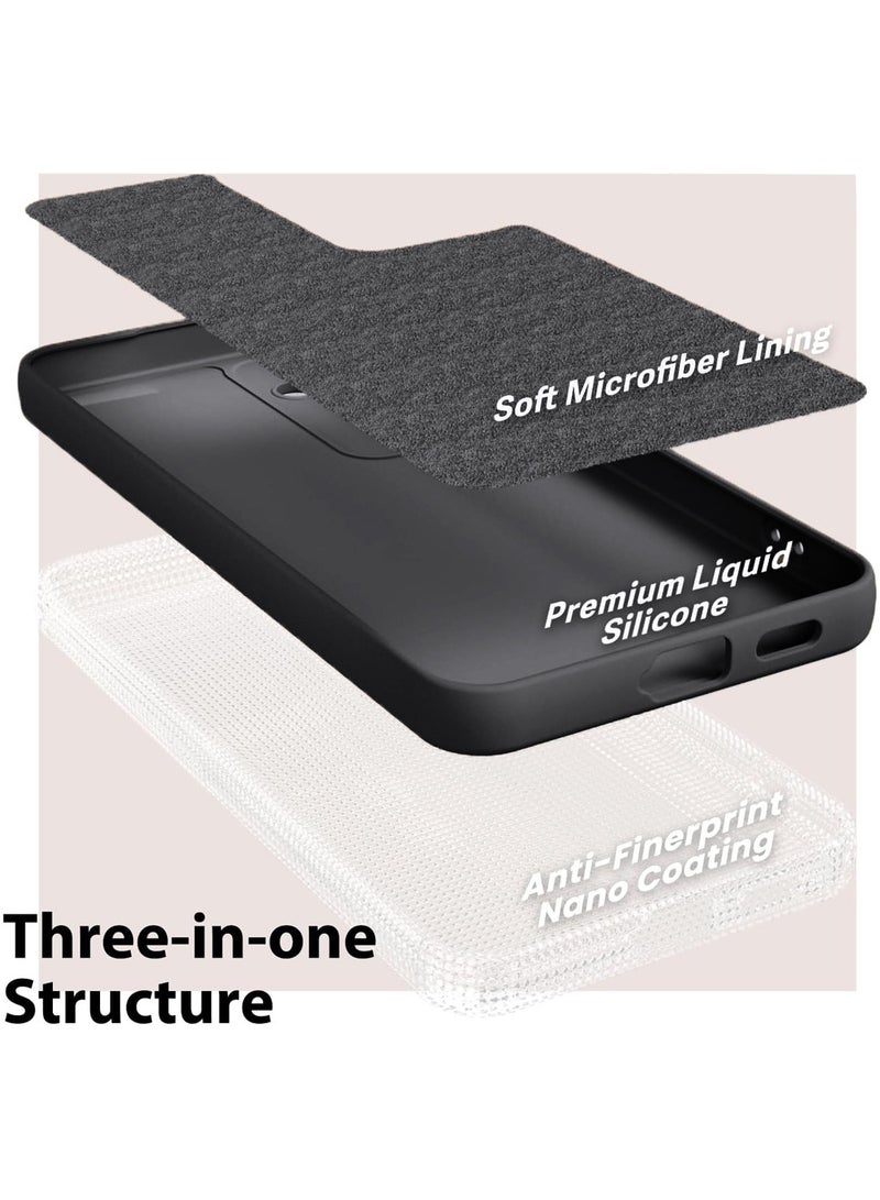 Wtech Samsung Galaxy S25 Plus 5G 2025 Syndee Series Premium Liquid Silicone Compatible With Thin Magsafe Ring Case Cover - Black - Image 4