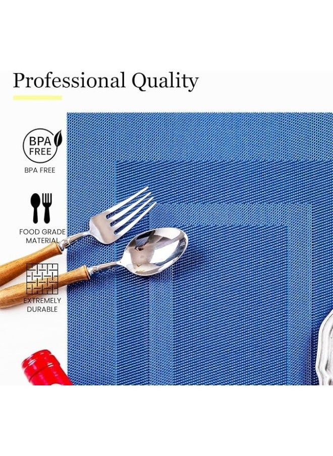 فالمر 6 قطع من مفارش طاولة الطعام للمطبخ 30X45 سم -أزرق غامق  - Image 3