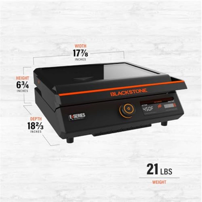 Tabletop electric griddle for home cooking, aluminum with non-stick coating, black, adjustable temperature control and even heat distribution - Image 3