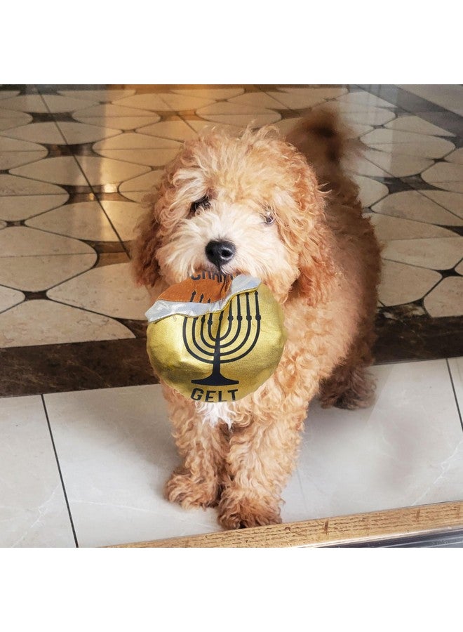 رايت لايت لعبة كلب على شكل عملة معدنية من جيلت هانوكا - مادة أكسفورد من تشيودايكا، هدايا حانوكا لأصحاب الكلاب، هدايا حفلات يهودية، إكسسوارات حانوكا، ديكور - Image 5