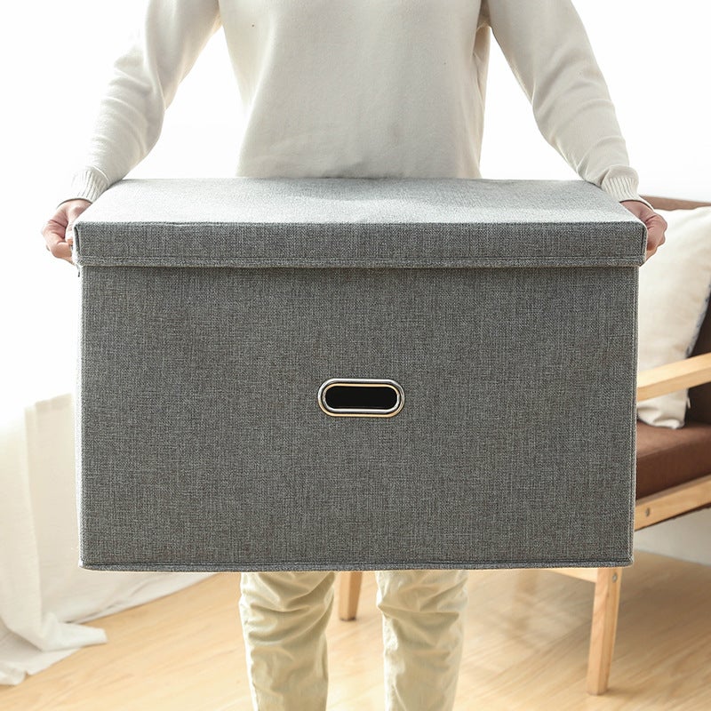 Linen Fabric Storage Box – Japanese Style Clothes Organizer for Bedroom - Image 4