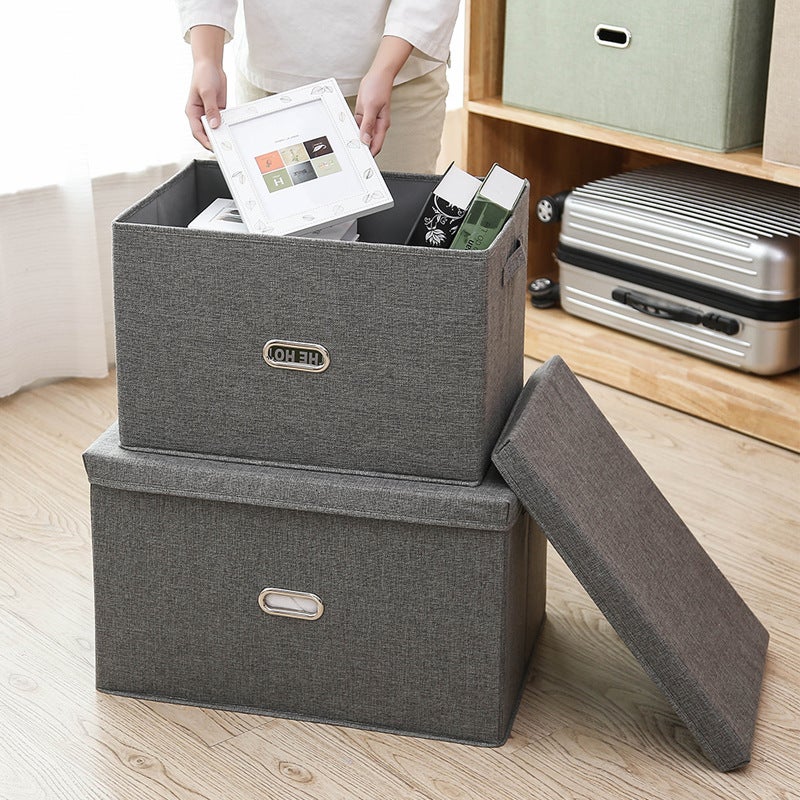 Linen Fabric Storage Box – Japanese Style Clothes Organizer for Bedroom - Image 5
