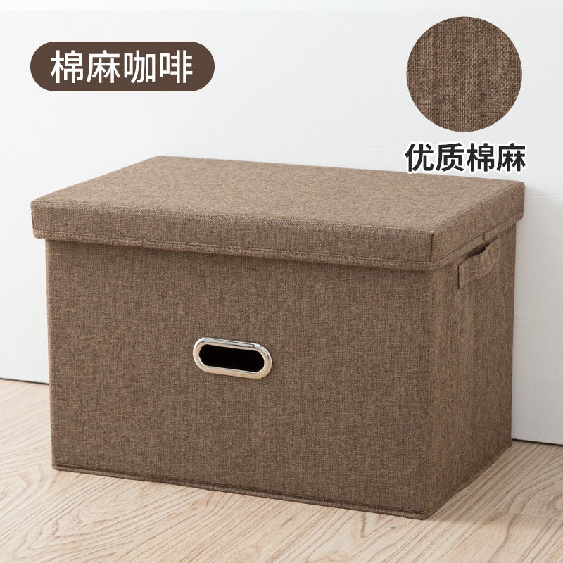 Linen Fabric Storage Box – Japanese Style Clothes Organizer for Bedroom - Image 1