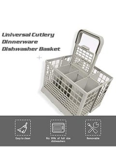 KASTWAVE Dishwasher Basket, Universal Dishwasher Basket Dinnerware Replacement Rack Accessory Cutlery Holder Fits for Most Dishwasher  - Image 5