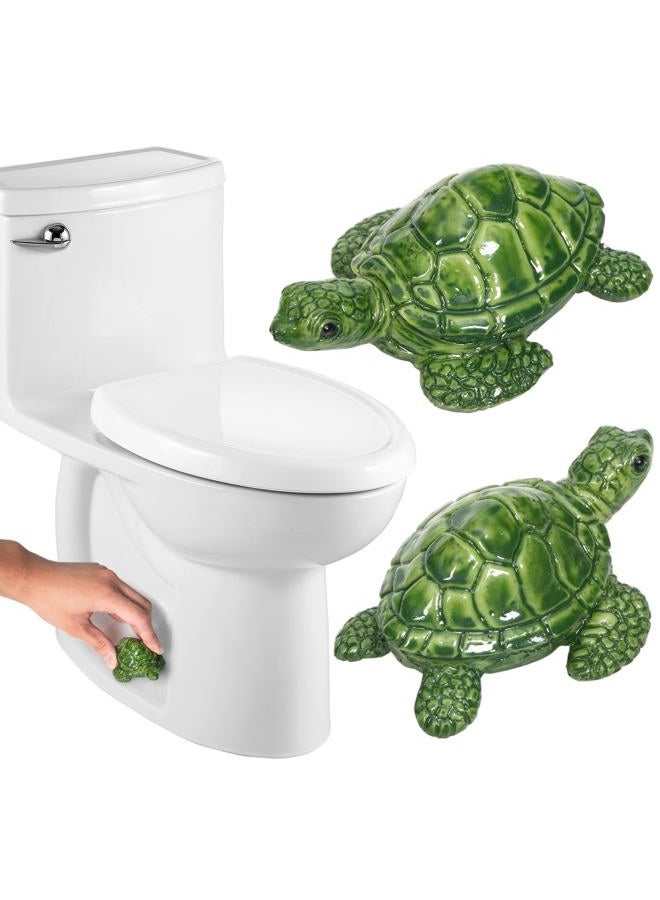 YLOVAN Toilet Bolt Covers Decorative Turtle Toilet Screw Cover Caps, Toilet Knob Covers for Bottom of Toilet Sea Turtle Bathroom Decor, Toilet Bolt Caps or Bottom of Toilet Turtle Decor, Easy To Install 2pcs - Image 1