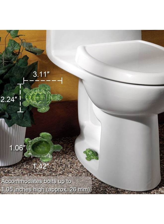 YLOVAN Toilet Bolt Covers Decorative Turtle Toilet Screw Cover Caps, Toilet Knob Covers for Bottom of Toilet Sea Turtle Bathroom Decor, Toilet Bolt Caps or Bottom of Toilet Turtle Decor, Easy To Install 2pcs - Image 4